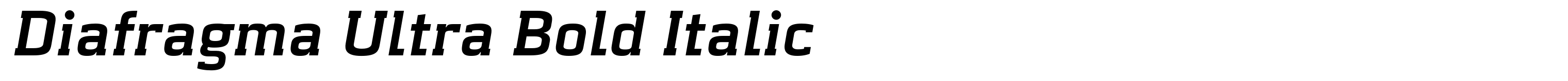 Diafragma Ultra Bold Italic